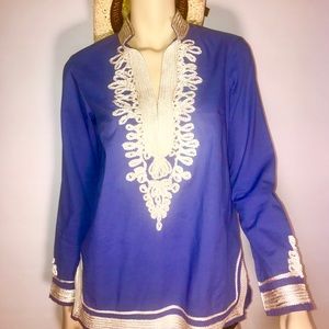 NWT Gallabia Urban Kaftan Blue Tunic/ Coverup